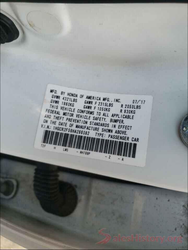 1HGCR2F56HA266082 2017 HONDA ACCORD