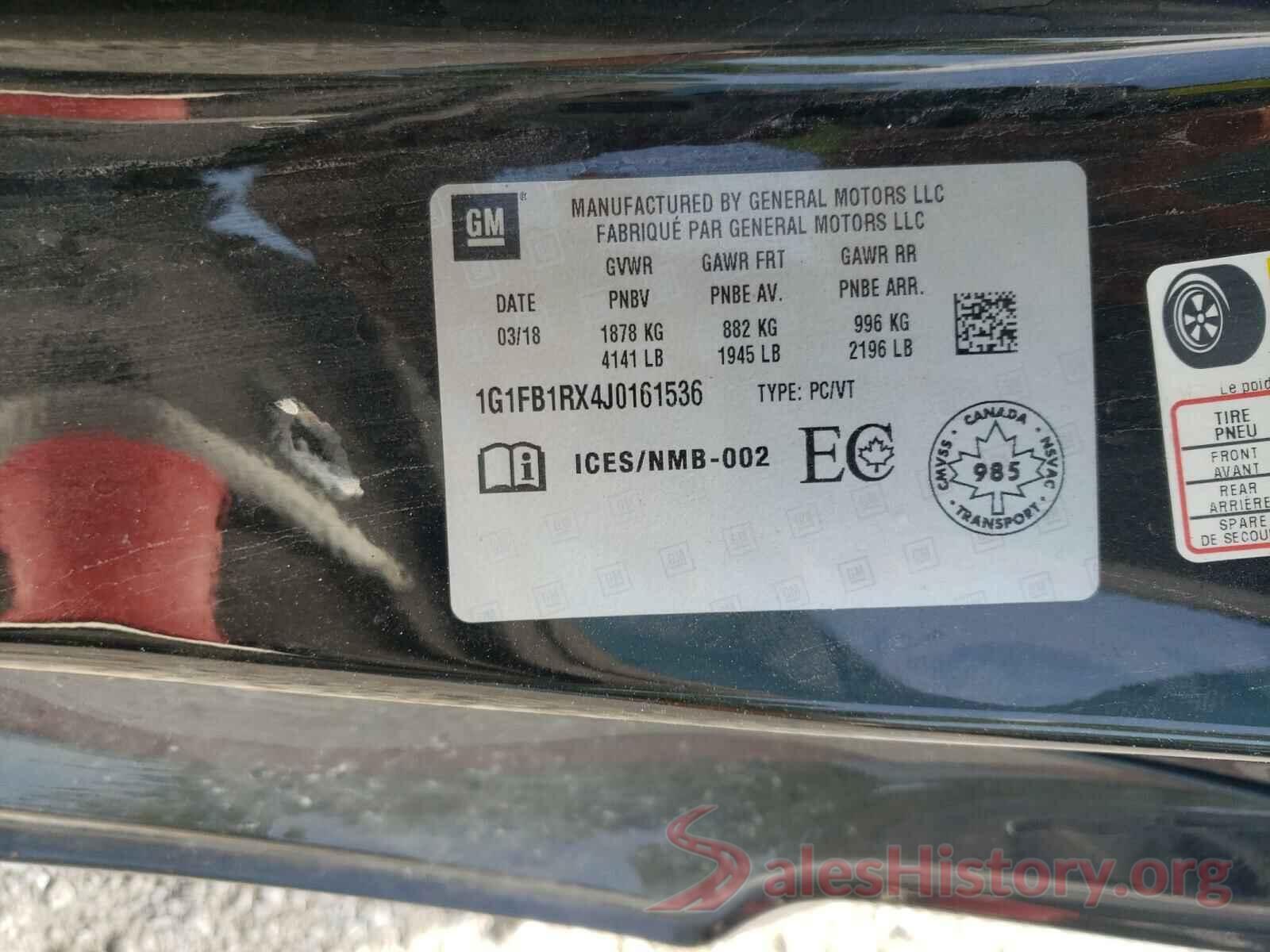 1G1FB1RX4J0161536 2018 CHEVROLET CAMARO