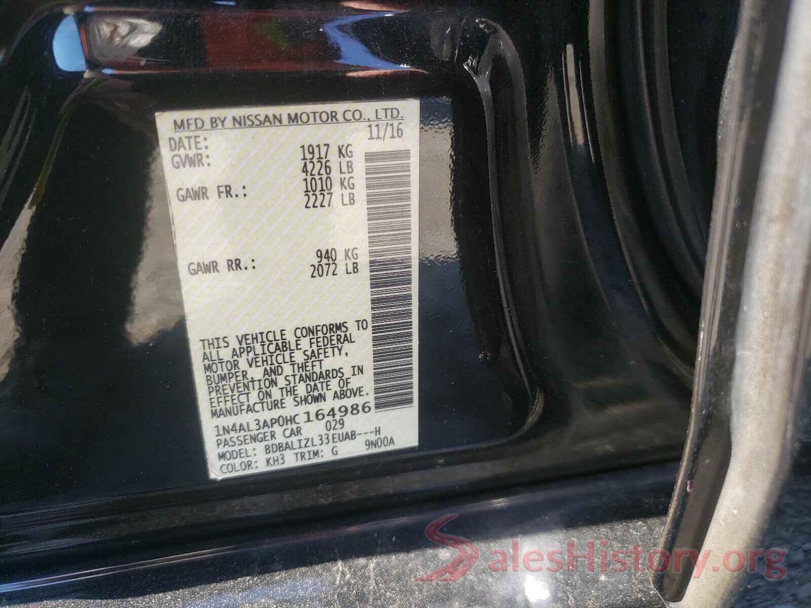 1N4AL3AP0HC164986 2017 NISSAN ALTIMA