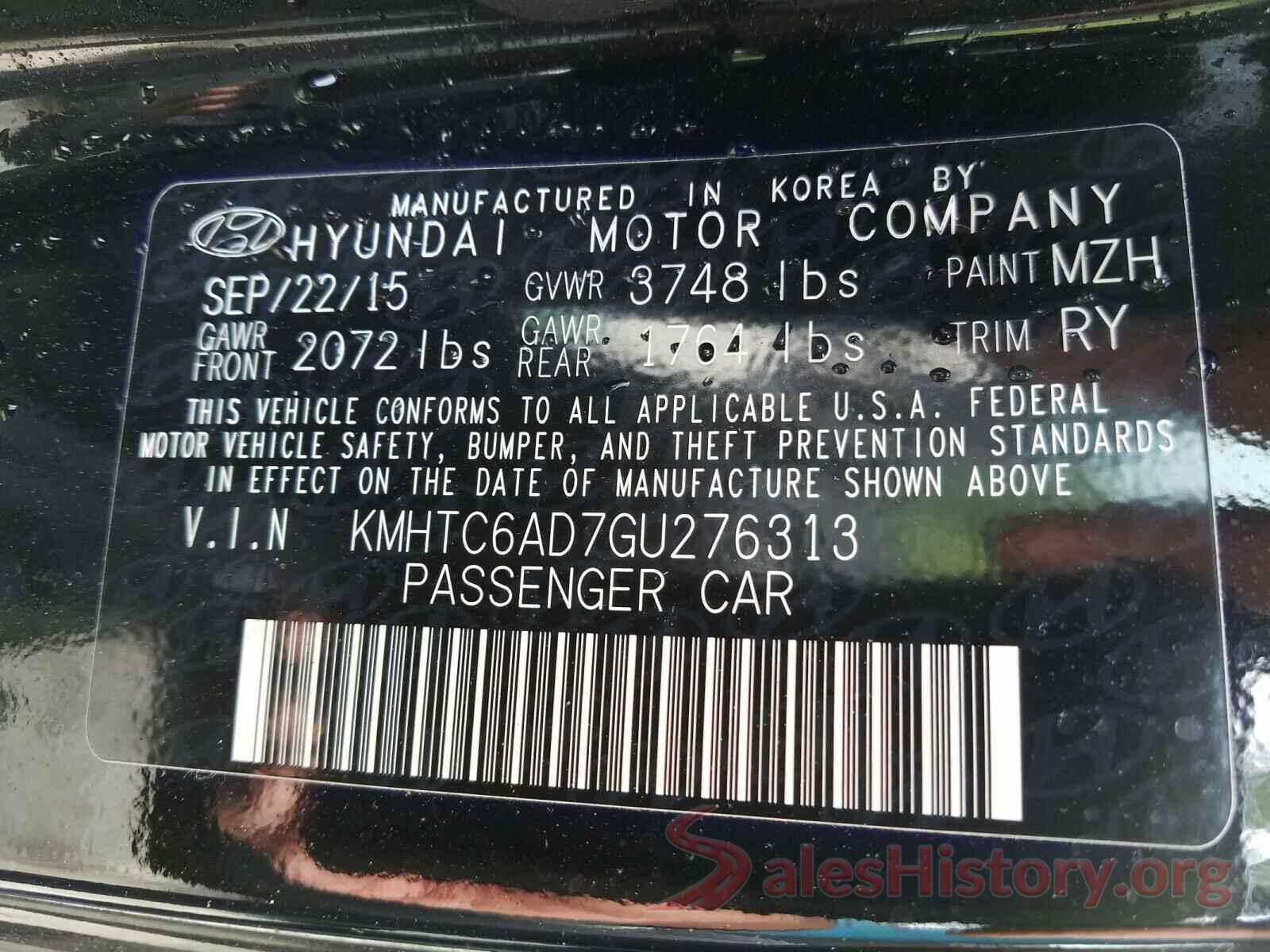 KMHTC6AD7GU276313 2016 HYUNDAI VELOSTER