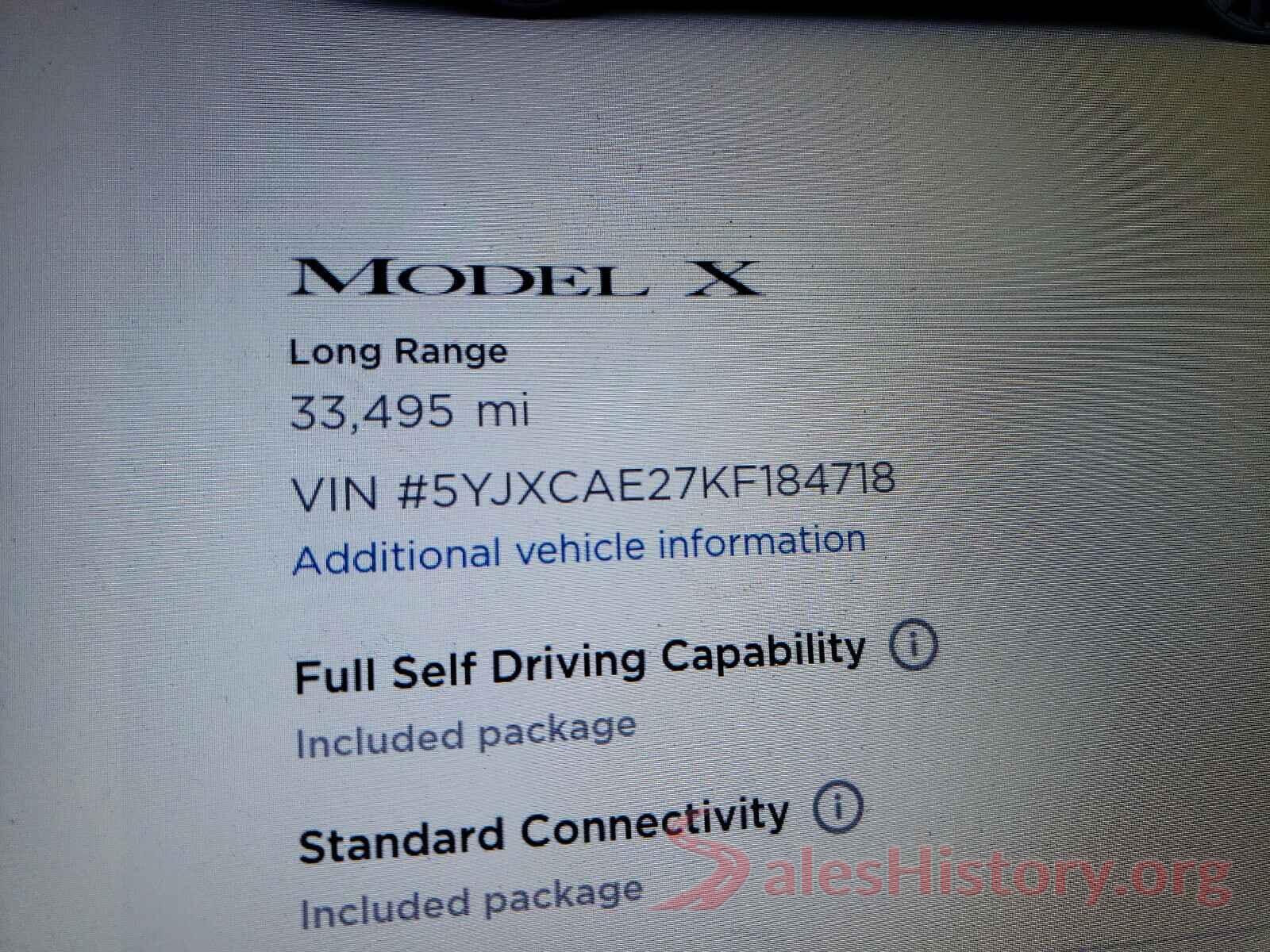 5YJXCAE27KF184718 2019 TESLA MODEL X