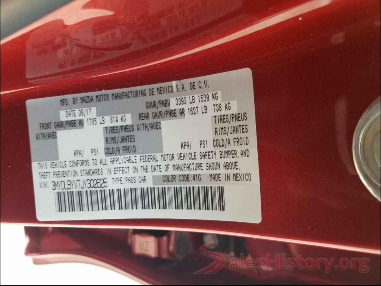 3MYDLBYV7JY302625 2018 TOYOTA YARIS