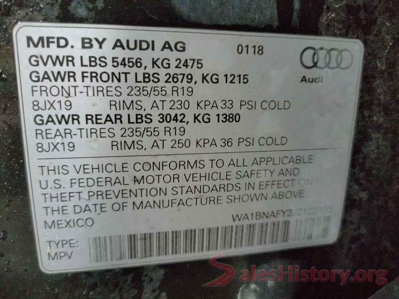 WA1BNAFY2J2122193 2018 AUDI Q5