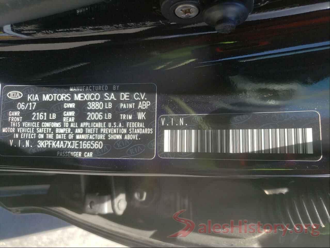 3KPFK4A7XJE166560 2018 KIA FORTE