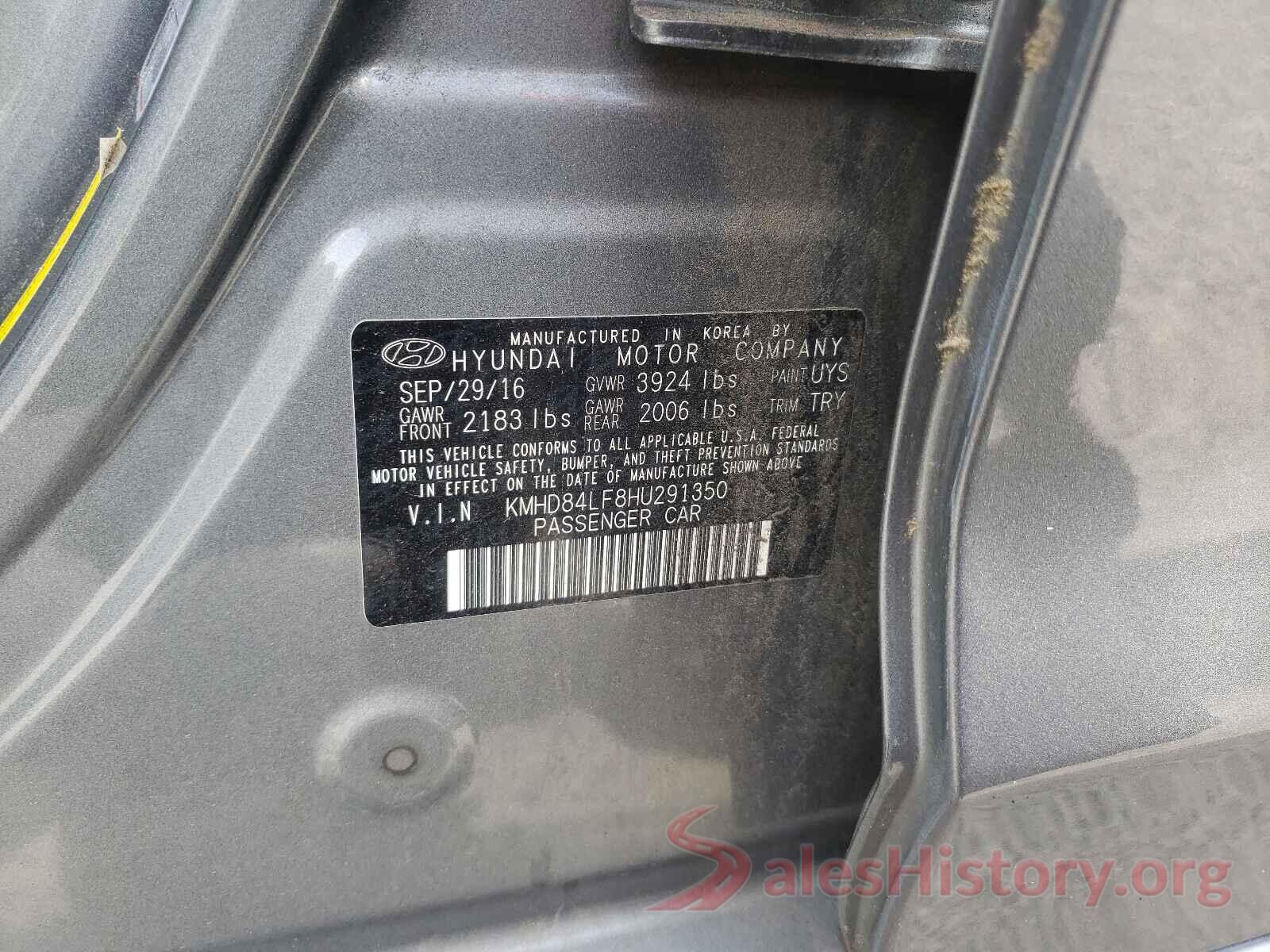 KMHD84LF8HU291350 2017 HYUNDAI ELANTRA