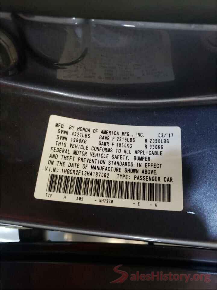 1HGCR2F13HA187062 2017 HONDA ACCORD