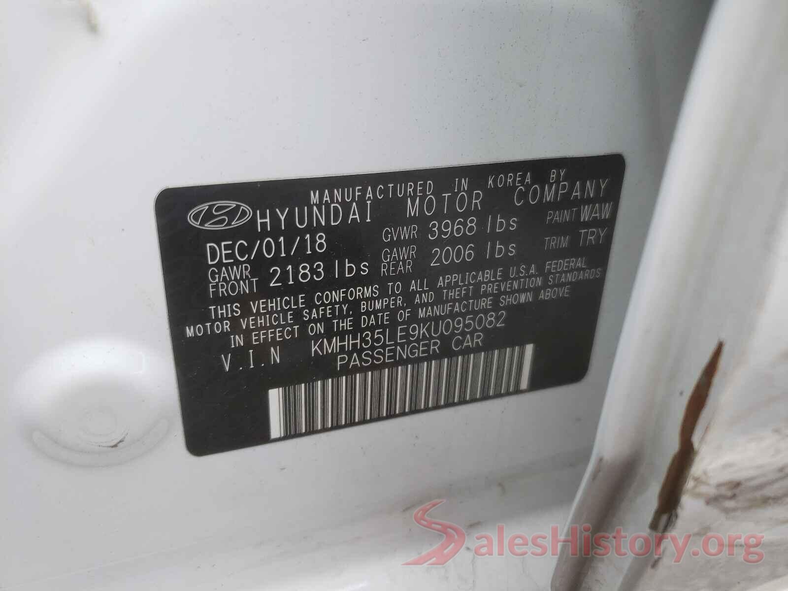 KMHH35LE9KU095082 2019 HYUNDAI ELANTRA