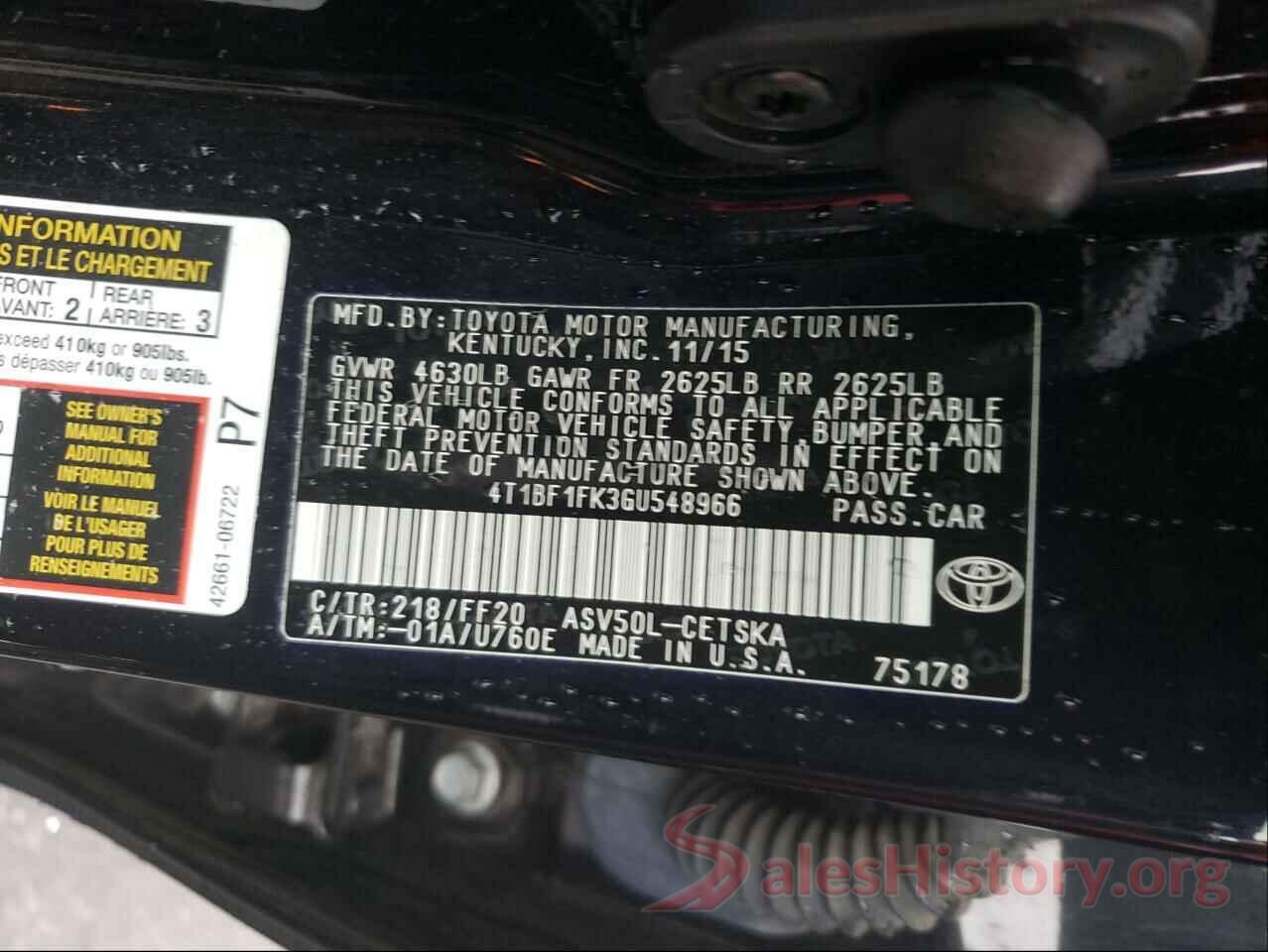 4T1BF1FK3GU548966 2016 TOYOTA CAMRY