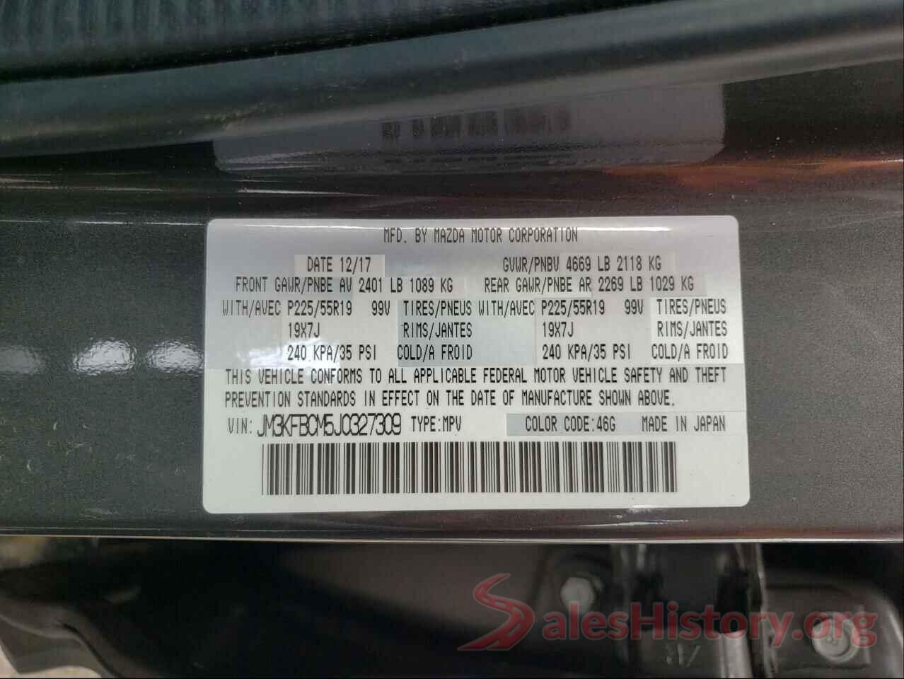 JM3KFBCM5J0327309 2018 MAZDA CX-5