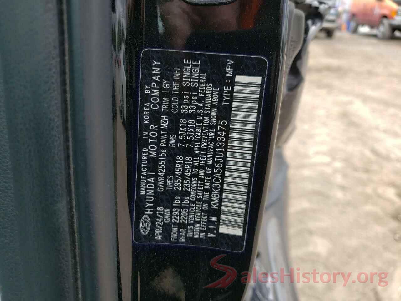 KM8K3CA56JU133475 2018 HYUNDAI KONA