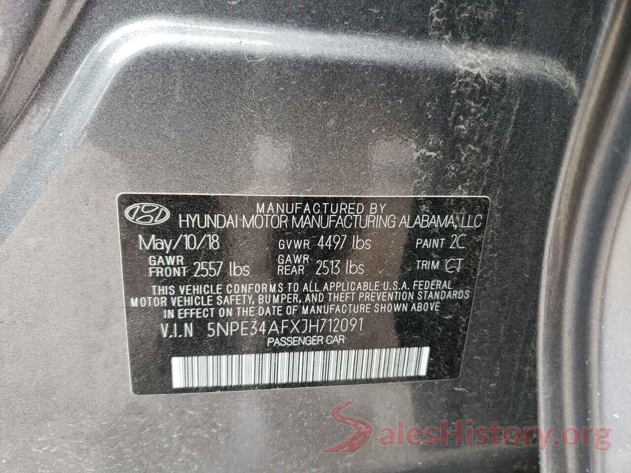 5NPE34AFXJH712091 2018 HYUNDAI SONATA