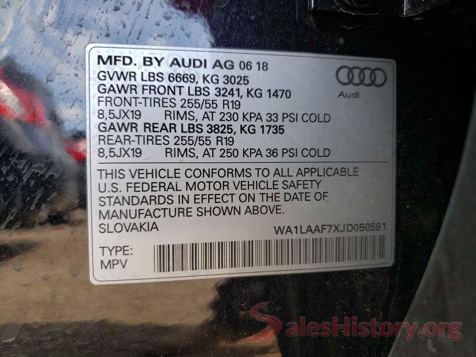 WA1LAAF7XJD050591 2018 AUDI Q7