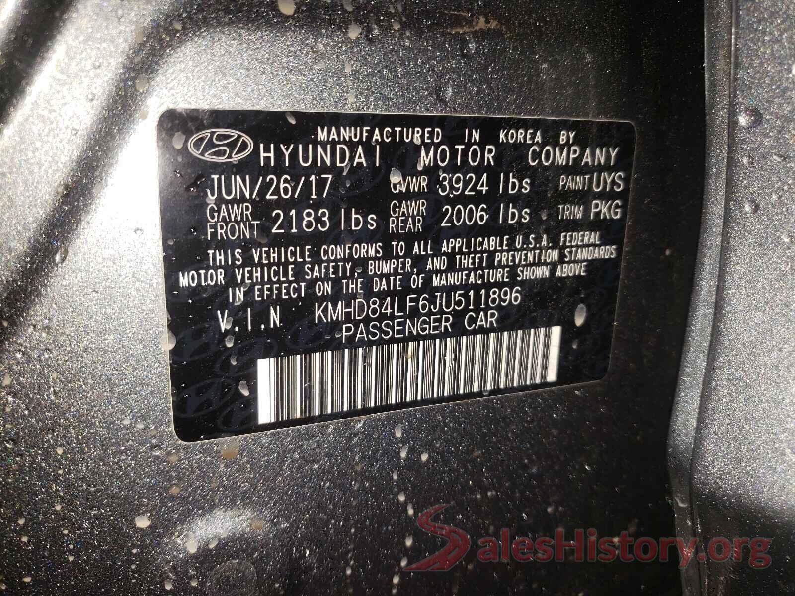 KMHD84LF6JU511896 2018 HYUNDAI ELANTRA