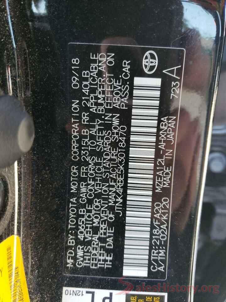 JTNK4RBE5K3018470 2019 TOYOTA COROLLA