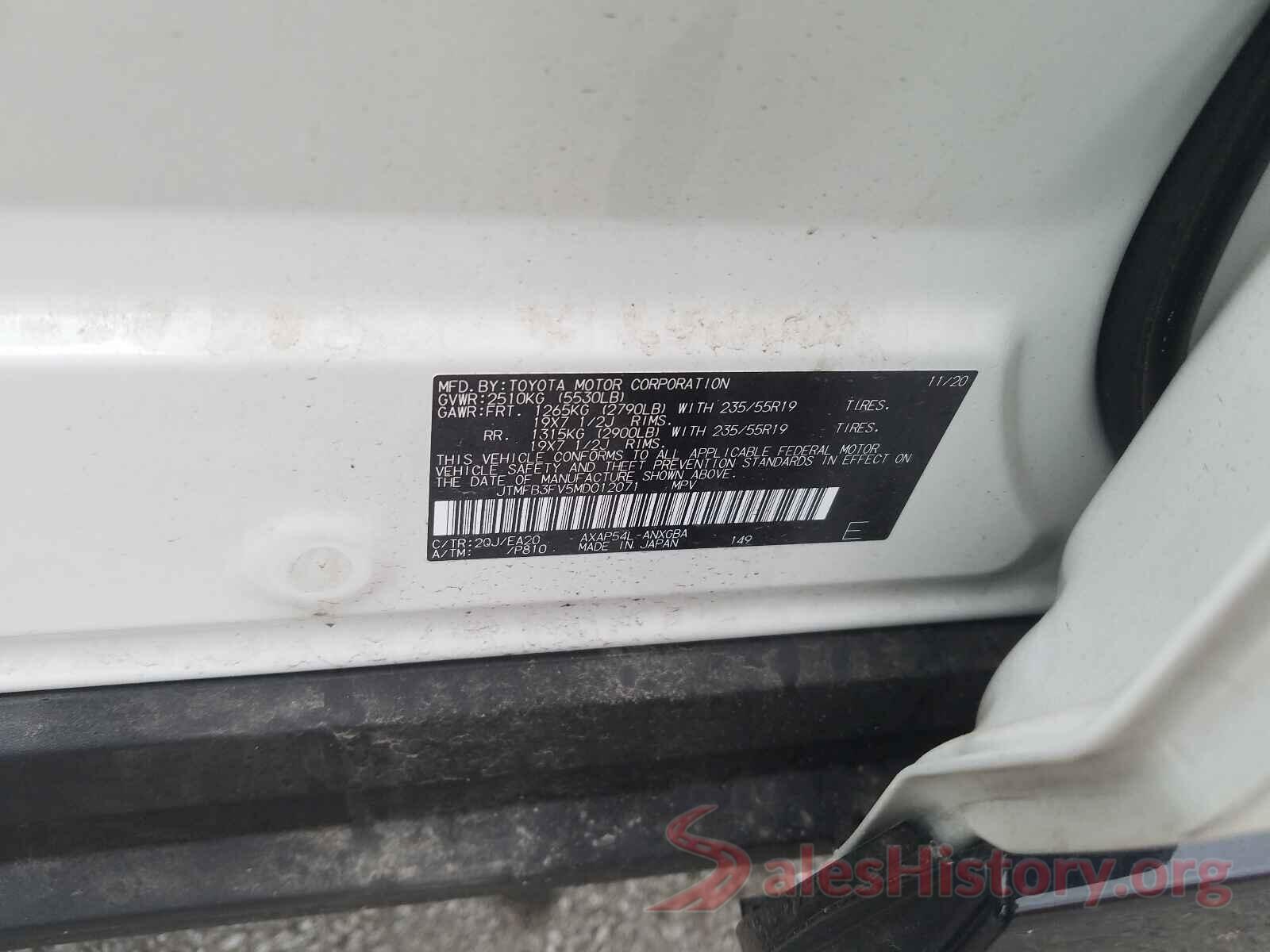 JTMFB3FV5MD012071 2021 TOYOTA RAV4