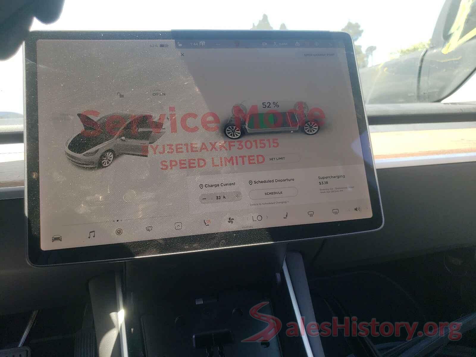 5YJ3E1EAXKF301515 2019 TESLA MODEL 3