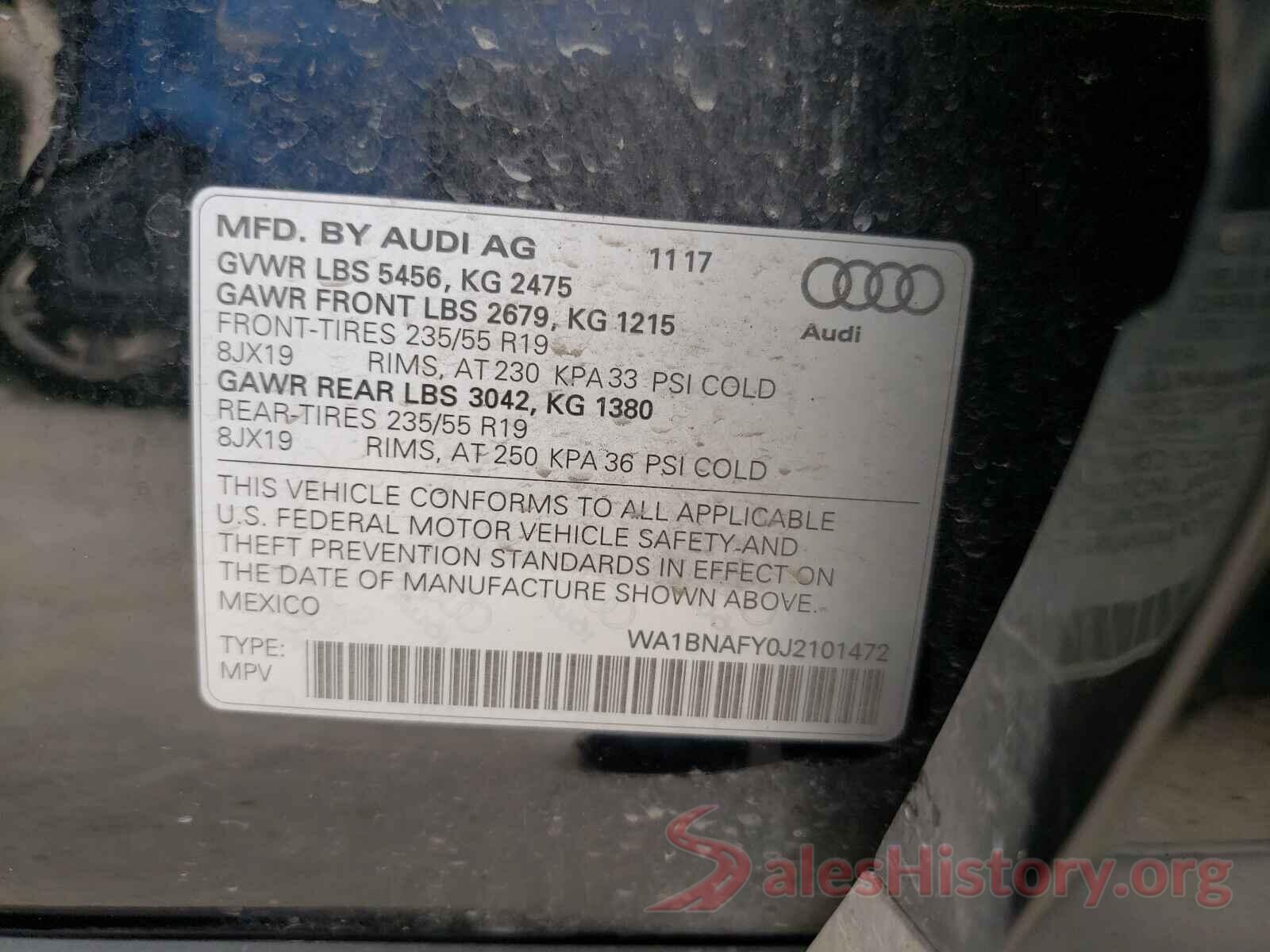 WA1BNAFY0J2101472 2018 AUDI Q5