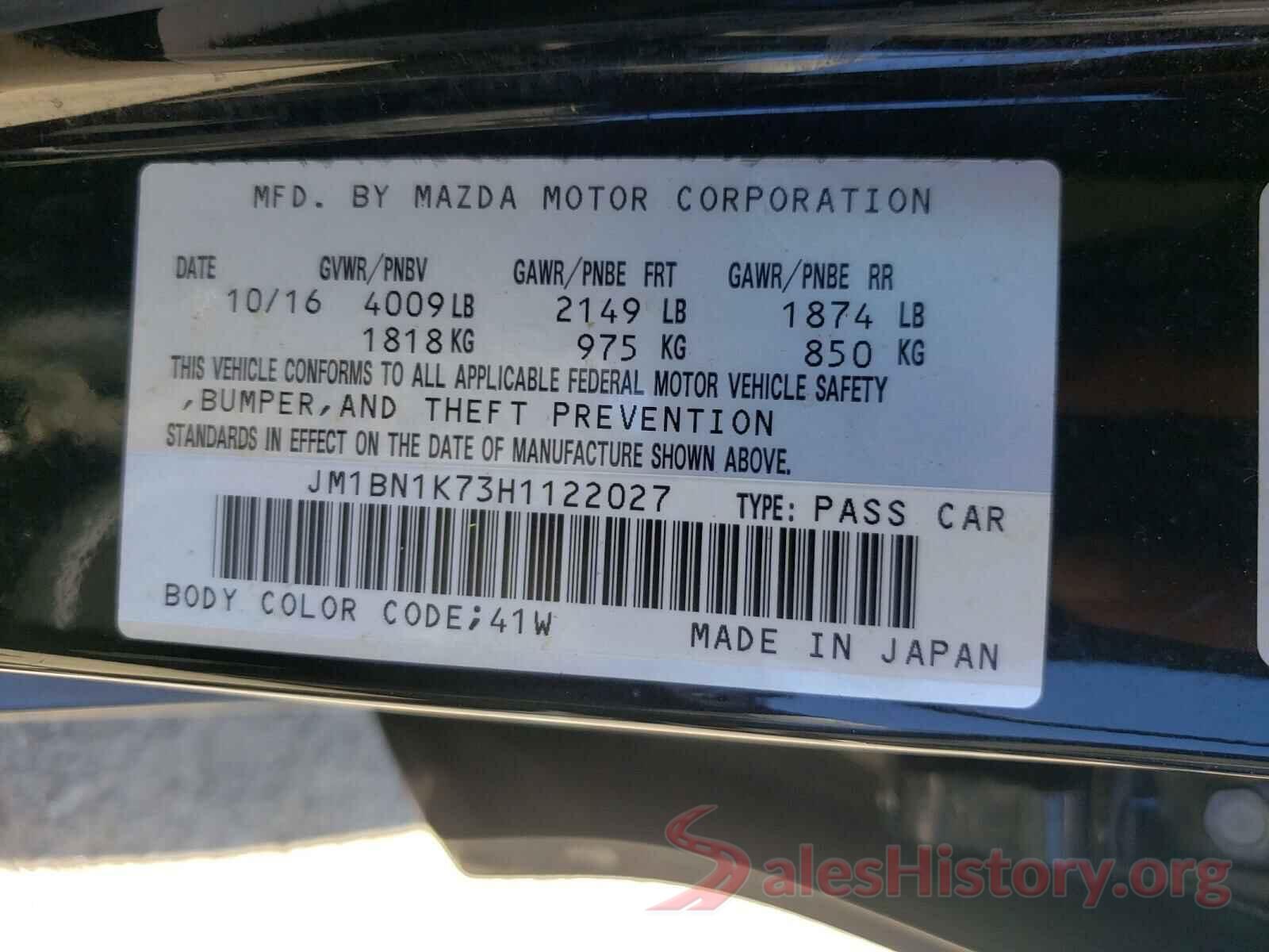 JM1BN1K73H1122027 2017 MAZDA 3