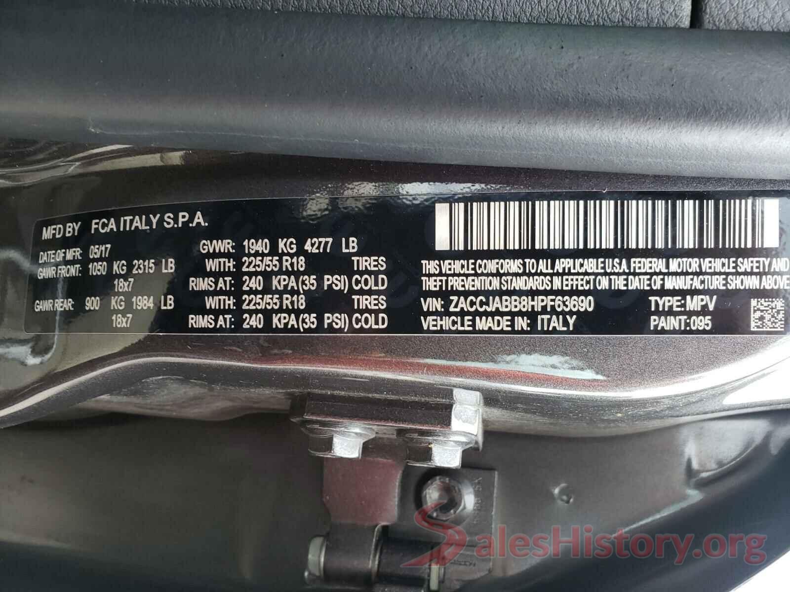 ZACCJABB8HPF63690 2017 JEEP RENEGADE