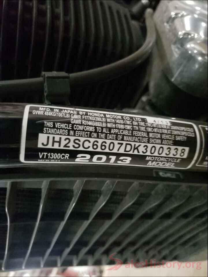 JH2SC6607DK300338 2013 HONDA VT CYCLE