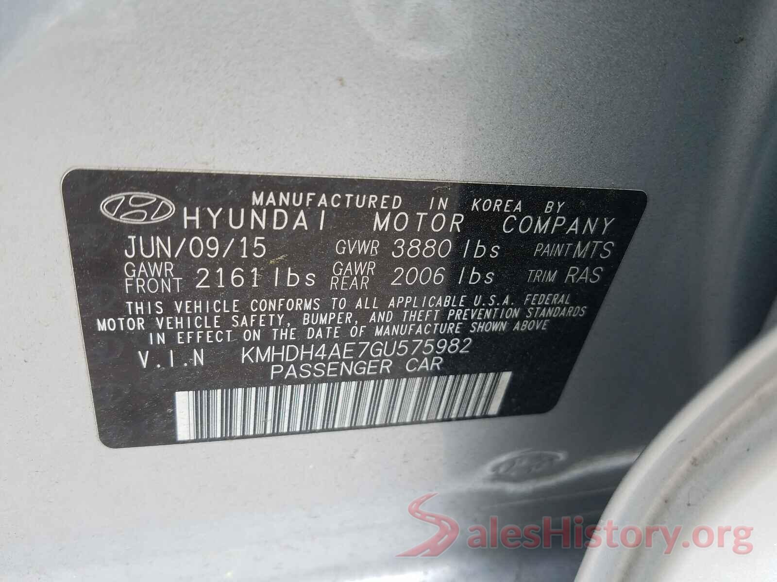 KMHDH4AE7GU575982 2016 HYUNDAI ELANTRA