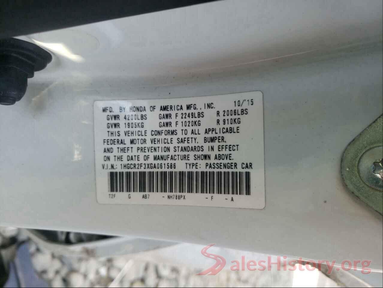 1HGCR2F3XGA061586 2016 HONDA ACCORD