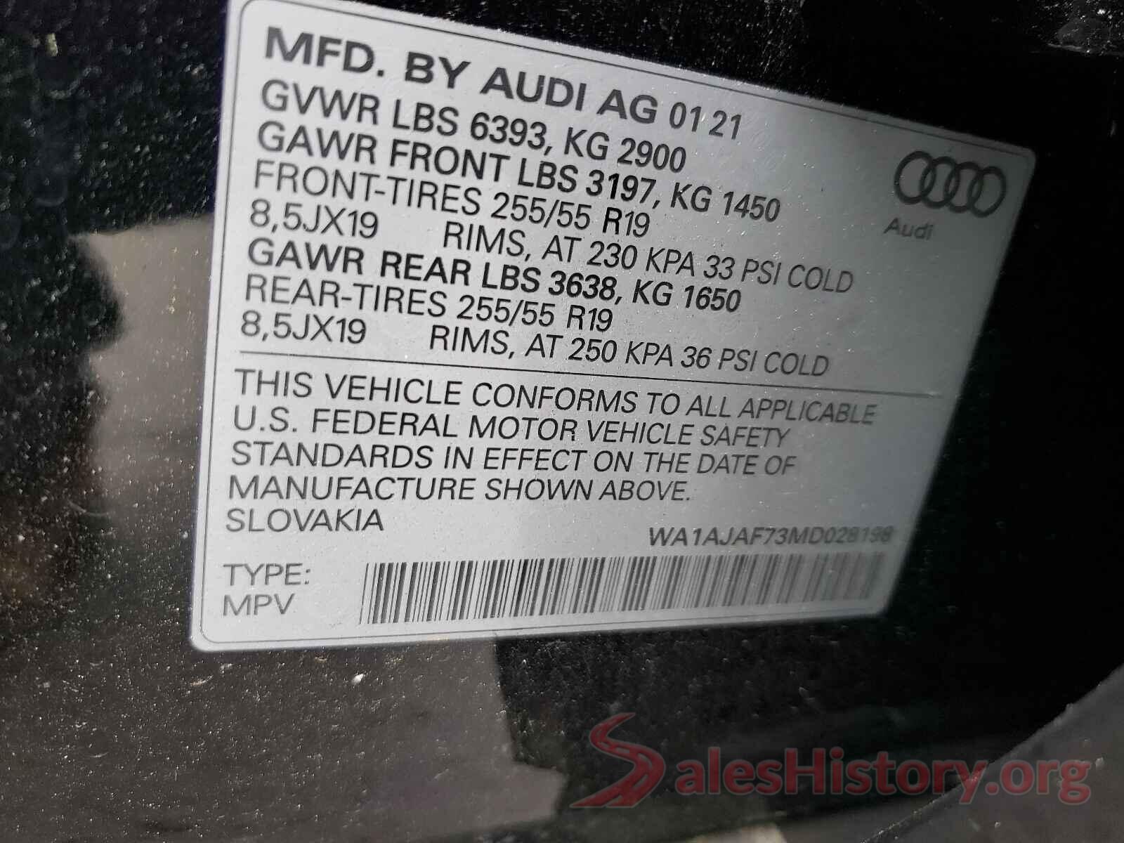 WA1AJAF73MD028198 2021 AUDI Q7