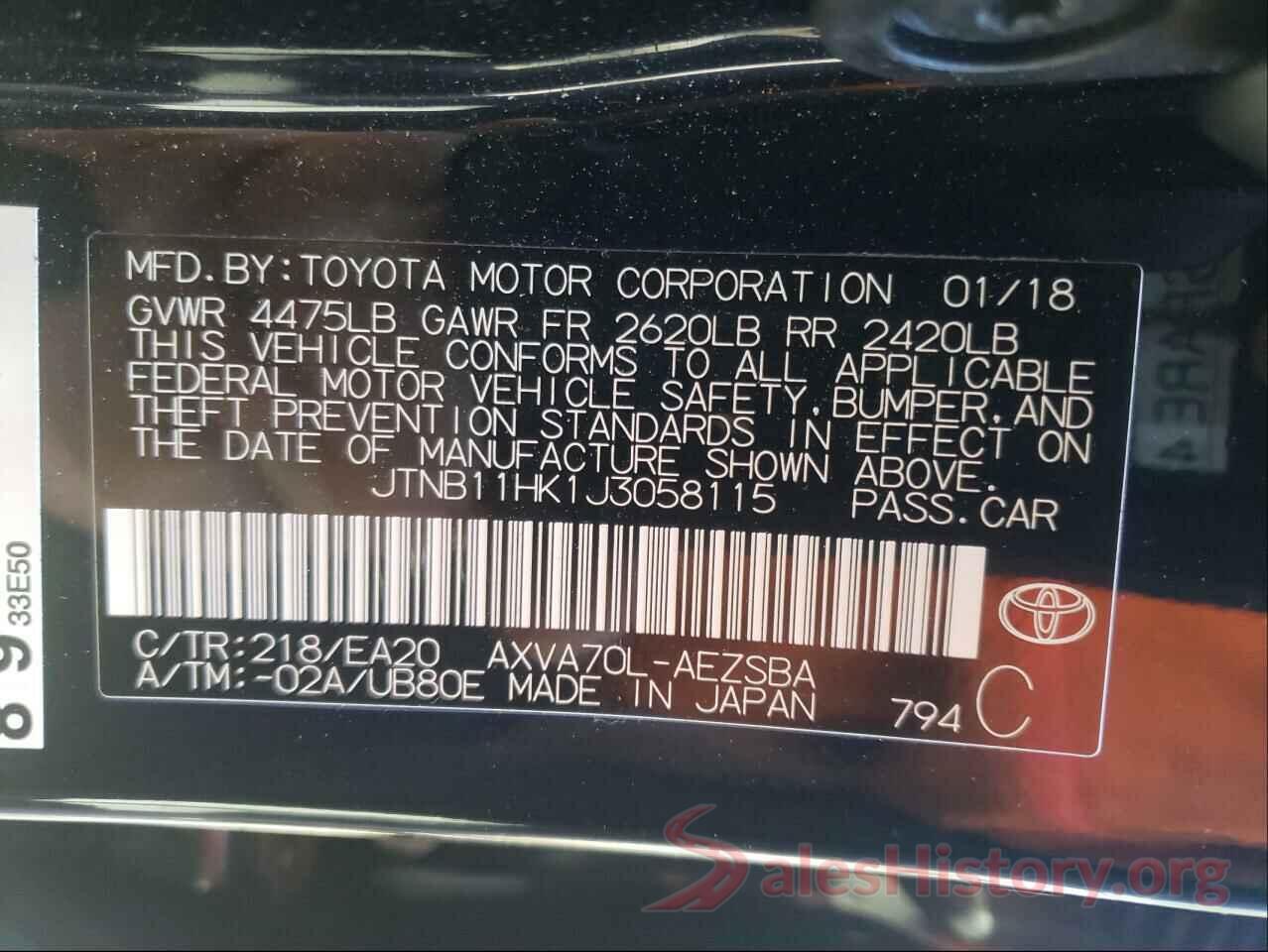 JTNB11HK1J3058115 2018 TOYOTA CAMRY