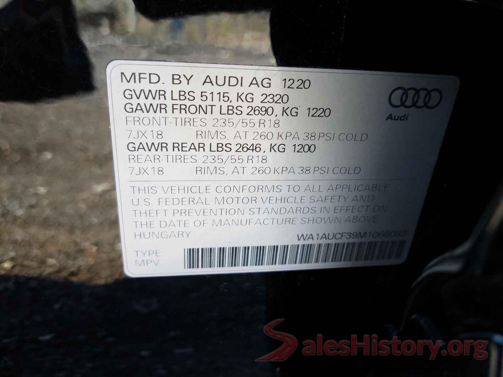 WA1AUCF39M1068089 2021 AUDI Q3