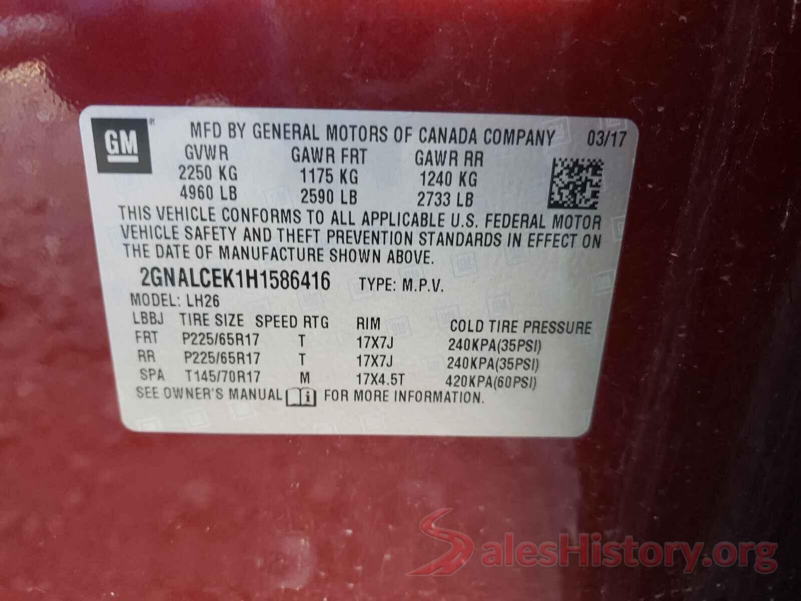 2GNALCEK1H1586416 2017 CHEVROLET EQUINOX