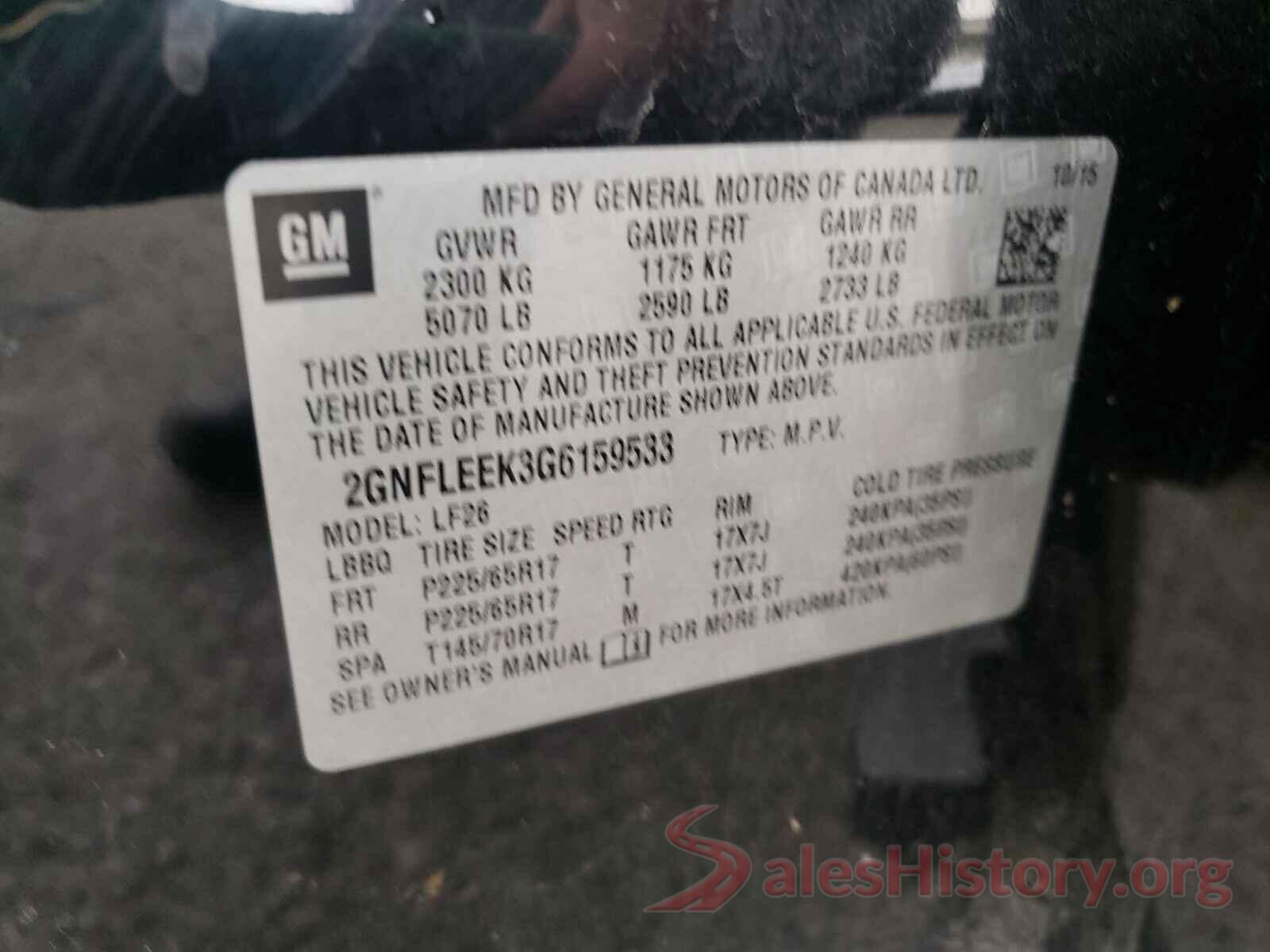 2GNFLEEK3G6159533 2016 CHEVROLET EQUINOX