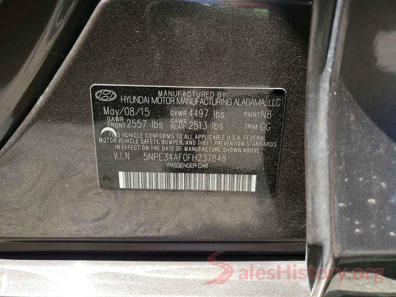 5NPE34AF0FH237848 2015 HYUNDAI SONATA