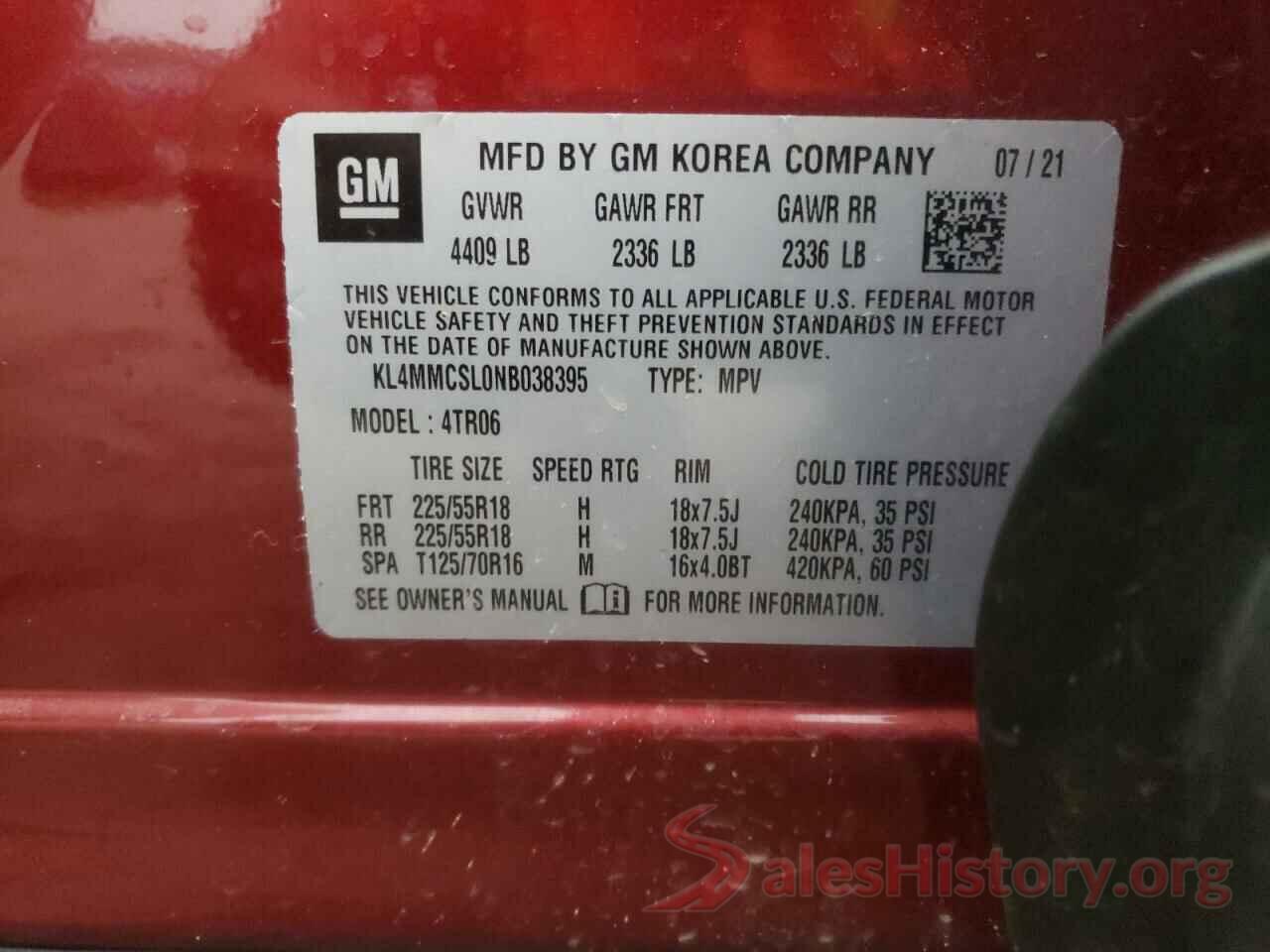 KL4MMCSL0NB038395 2022 BUICK ENCORE