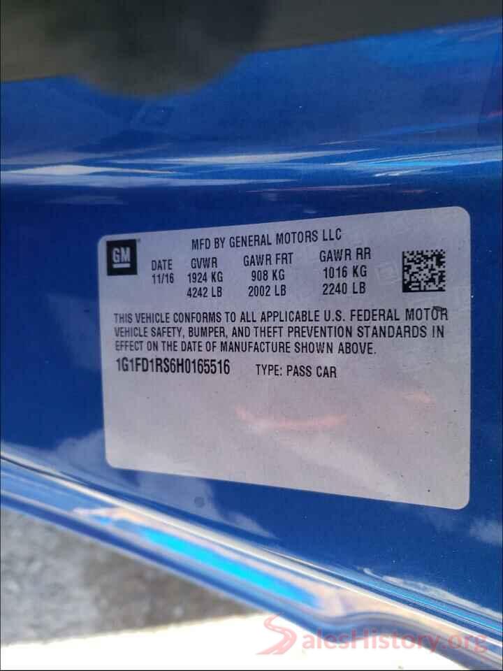 1G1FD1RS6H0165516 2017 CHEVROLET CAMARO