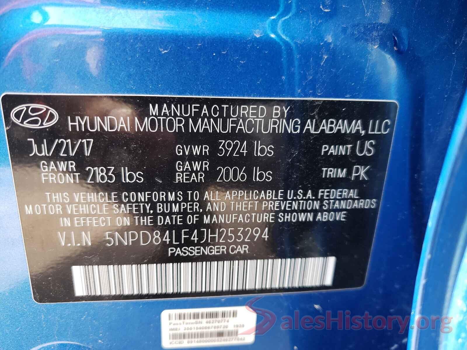 5NPD84LF4JH253294 2017 HYUNDAI ELANTRA