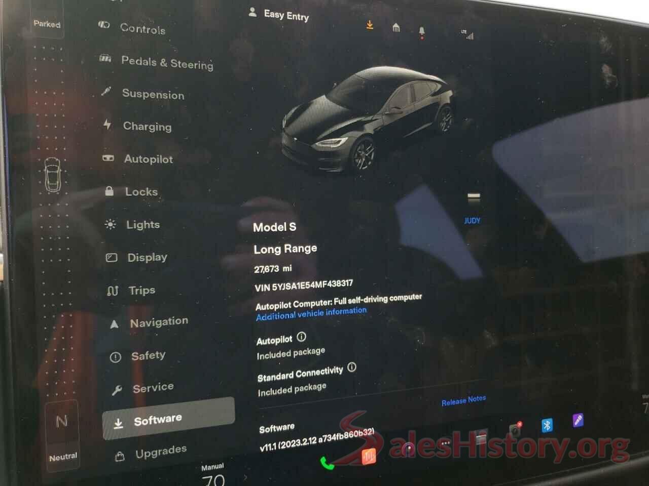 5YJSA1E54MF438317 2021 TESLA MODEL S