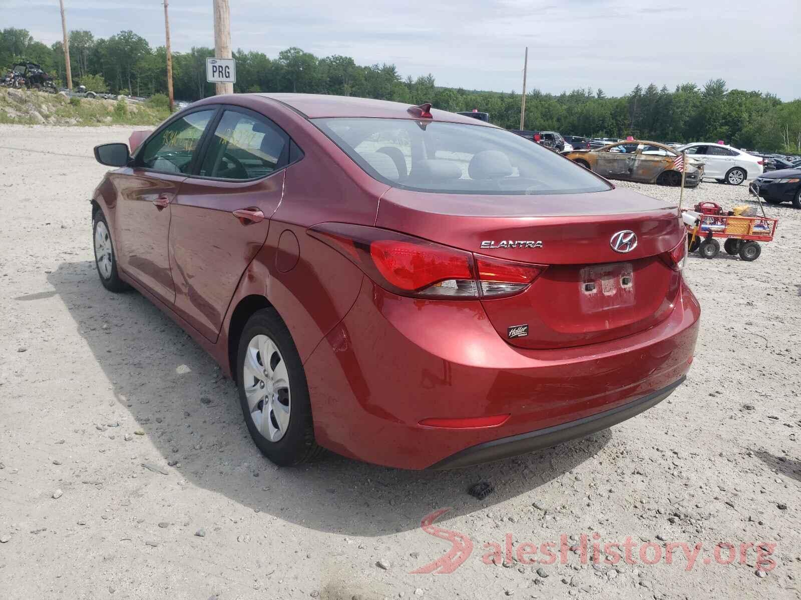 5NPDH4AE4GH778617 2016 HYUNDAI ELANTRA