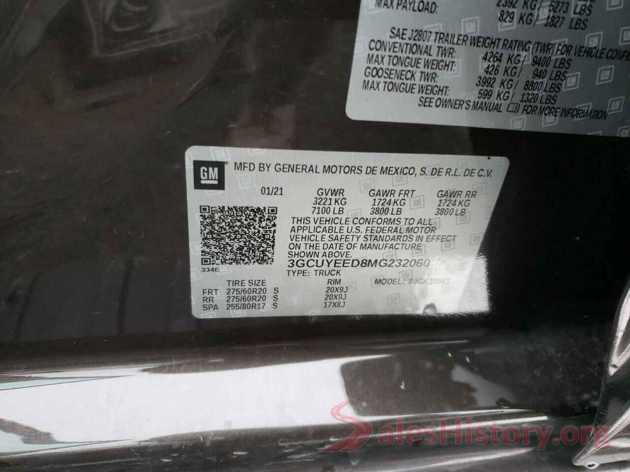 3GCUYEED8MG232060 2021 CHEVROLET SILVERADO