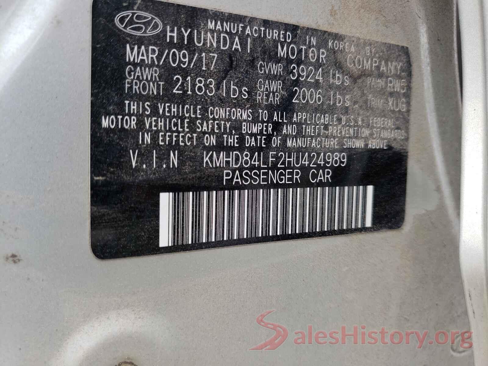 KMHD84LF2HU424989 2017 HYUNDAI ELANTRA