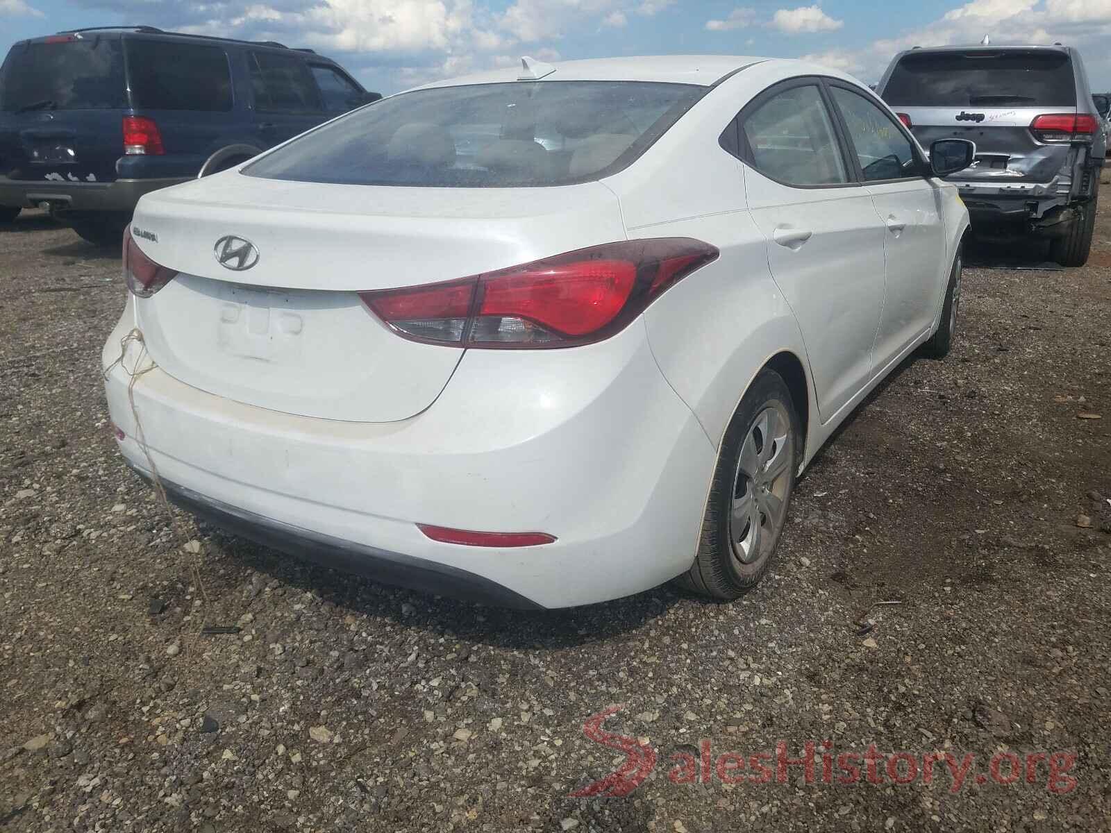 5NPDH4AE4GH725707 2016 HYUNDAI ELANTRA