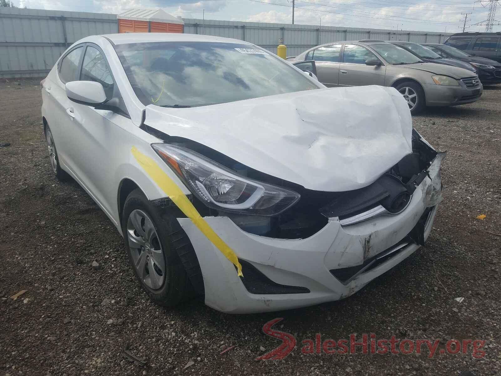 5NPDH4AE4GH725707 2016 HYUNDAI ELANTRA