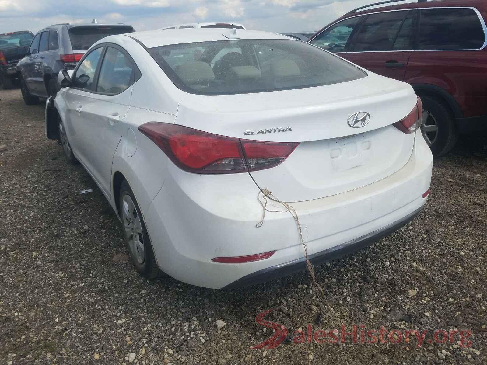 5NPDH4AE4GH725707 2016 HYUNDAI ELANTRA