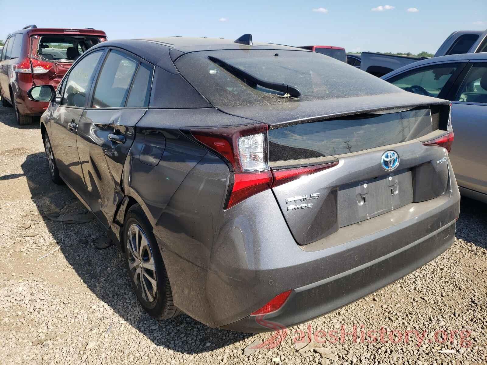 JTDL9RFUXK3000493 2019 TOYOTA PRIUS