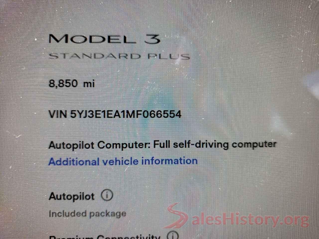 5YJ3E1EA1MF066554 2021 TESLA MODEL 3