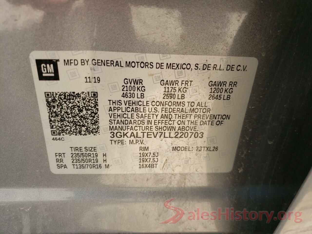 3GKALTEV7LL220703 2020 GMC TERRAIN