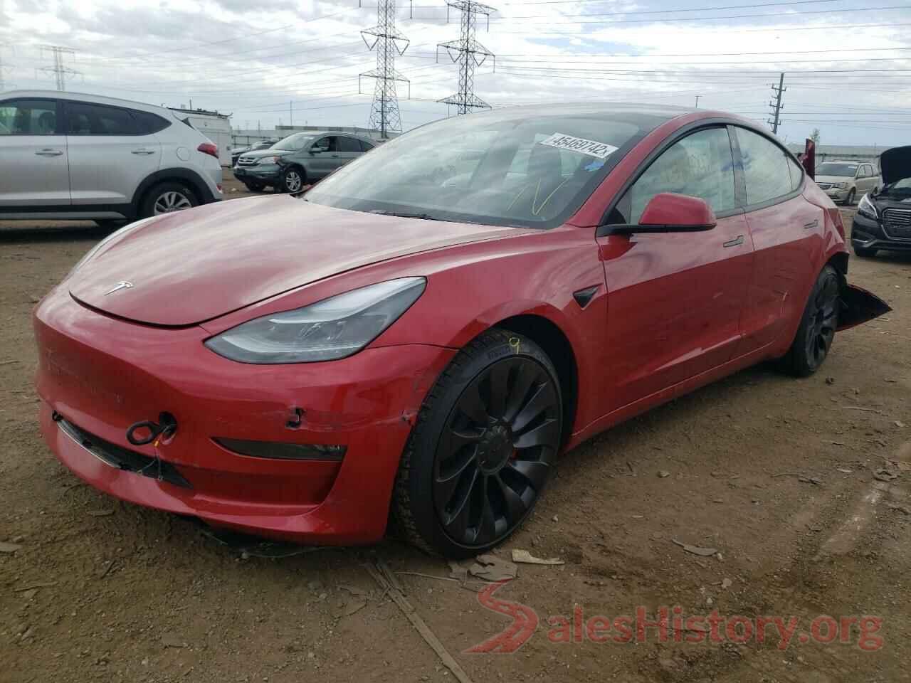 5YJ3E1EC6NF203040 2022 TESLA MODEL 3