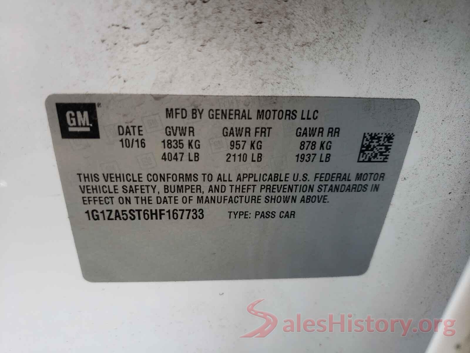 1G1ZA5ST6HF167733 2017 CHEVROLET MALIBU