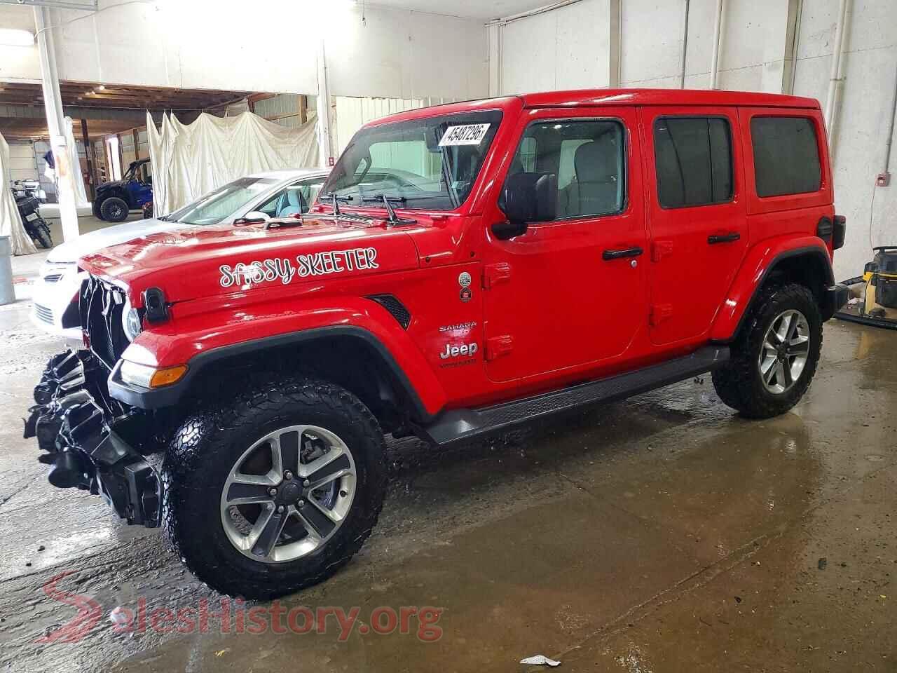 2018 JEEP WRANGLER VIN 1C4HJXEGXJW267806, auction photo