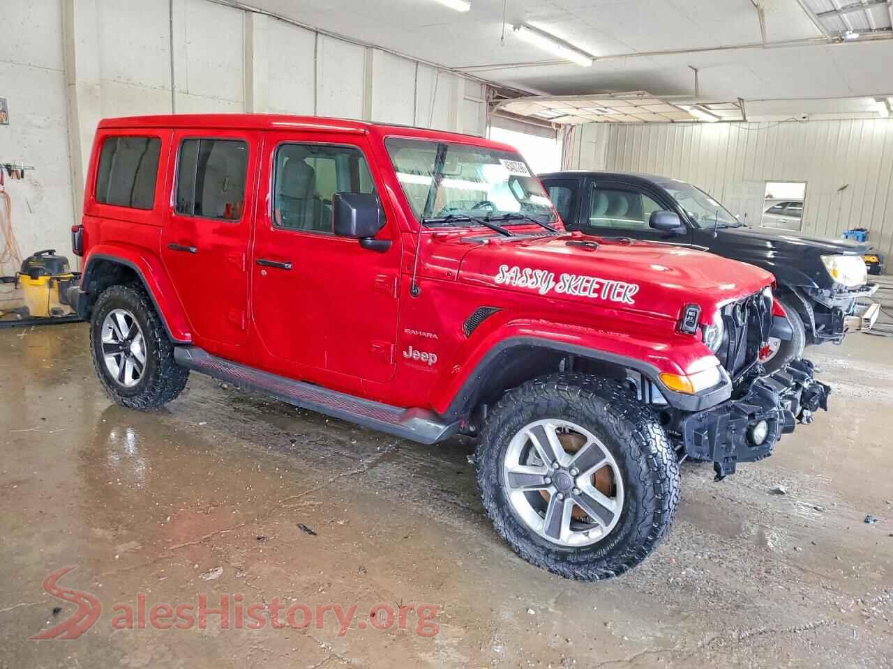 2018 JEEP WRANGLER VIN 1C4HJXEGXJW267806, rear 3/4 view