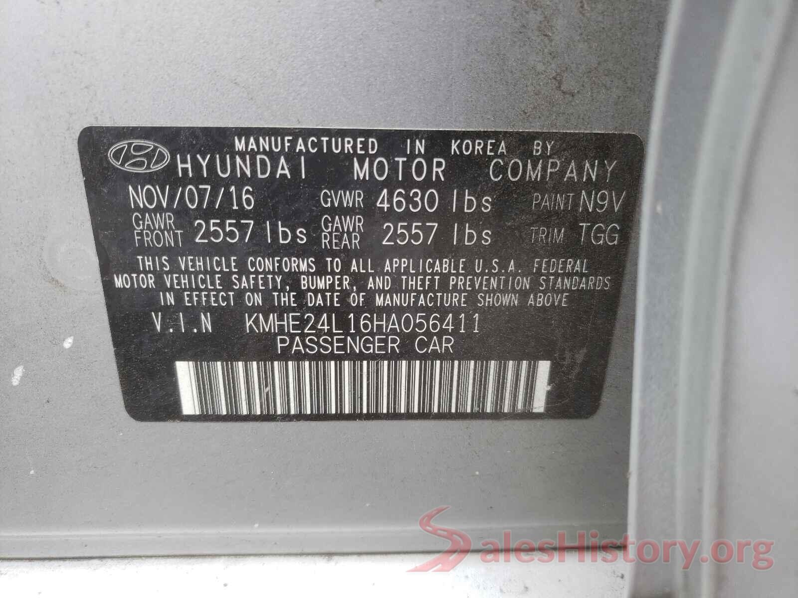 KMHE24L16HA056411 2017 HYUNDAI SONATA